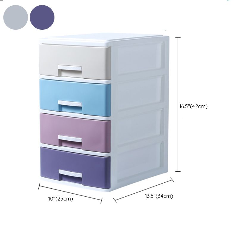Modern Filing Cabinet Plastic Vertical File Cabinet with Drawers for Home Office