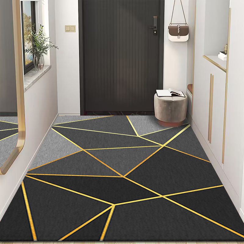 Geometric Printed Indoor Rug Contemporary Rectangle Rug Stain Resistant Adult Carpet