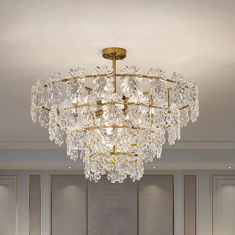 Glass Island Pendants Modern Style Pendant Lights in Gold for Living Room