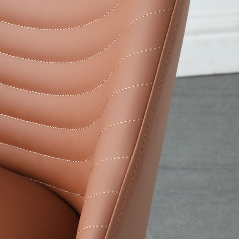 Sillas de comedor de estilo moderno, sillas laterales sin brazos de cocina con patas de metal
