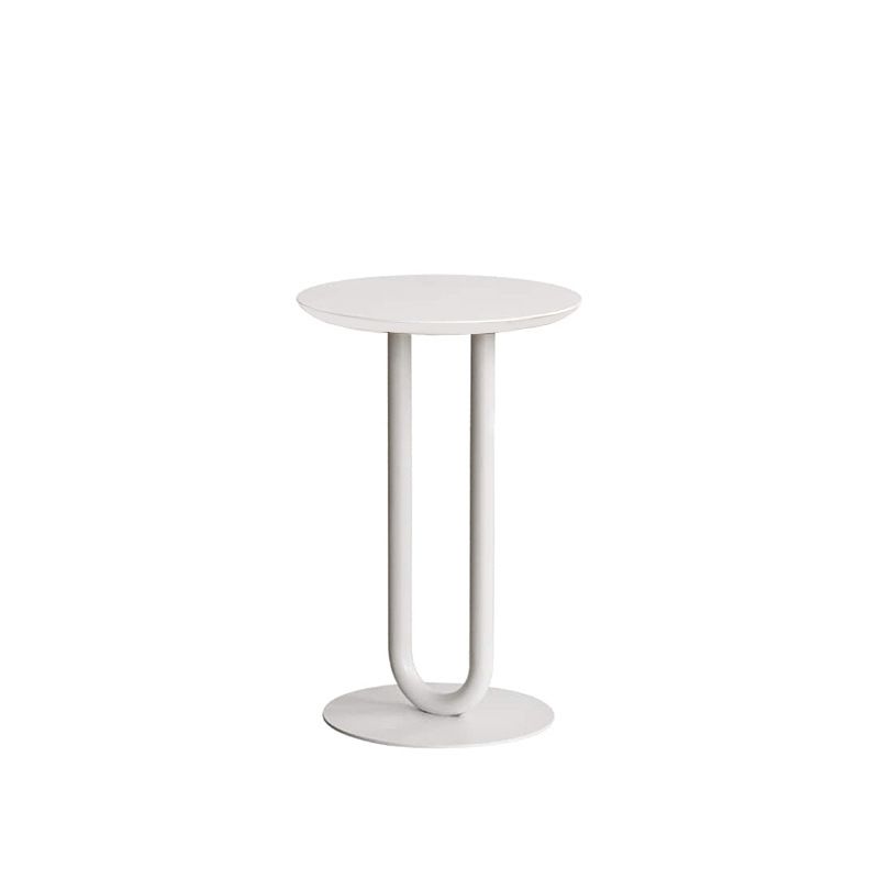 Metallic Pedestal Side Table Mid-century Modern Side End Table