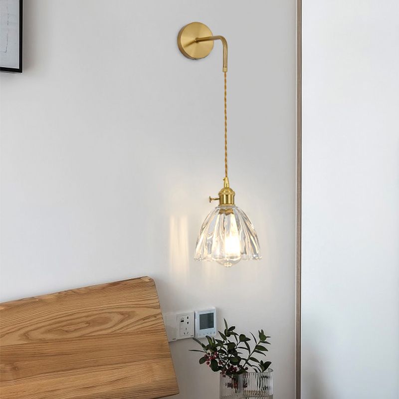 Geometric Wall Lighting Fixtures Modern Style Glass 1 Light Wall Lighting