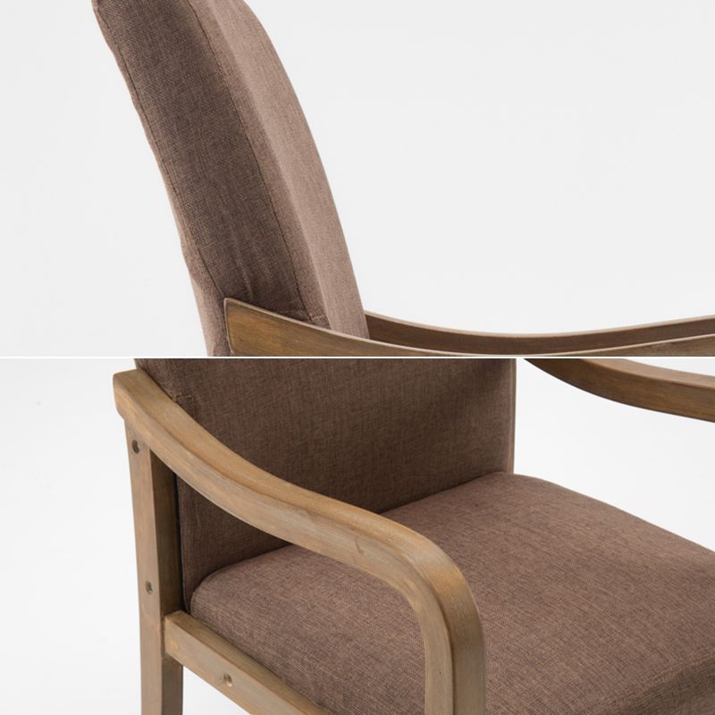 Chaise de salle à manger en bois rembourrée à dossier solide de fauteuil de maison contemporaine