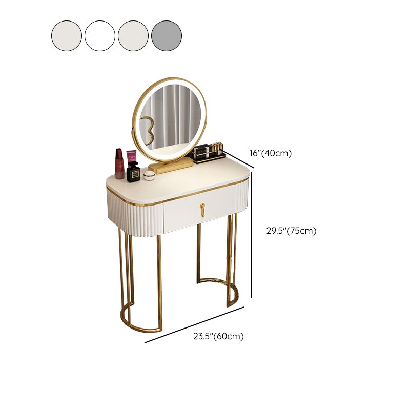 Glam 29.52" Height Makeup Vanity Set with Drawer and Mirror Vanity