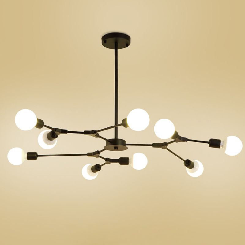 Modern Minimalist Style Branch Chandelier Lighting Fixtures Metal Chandelier for Living Room