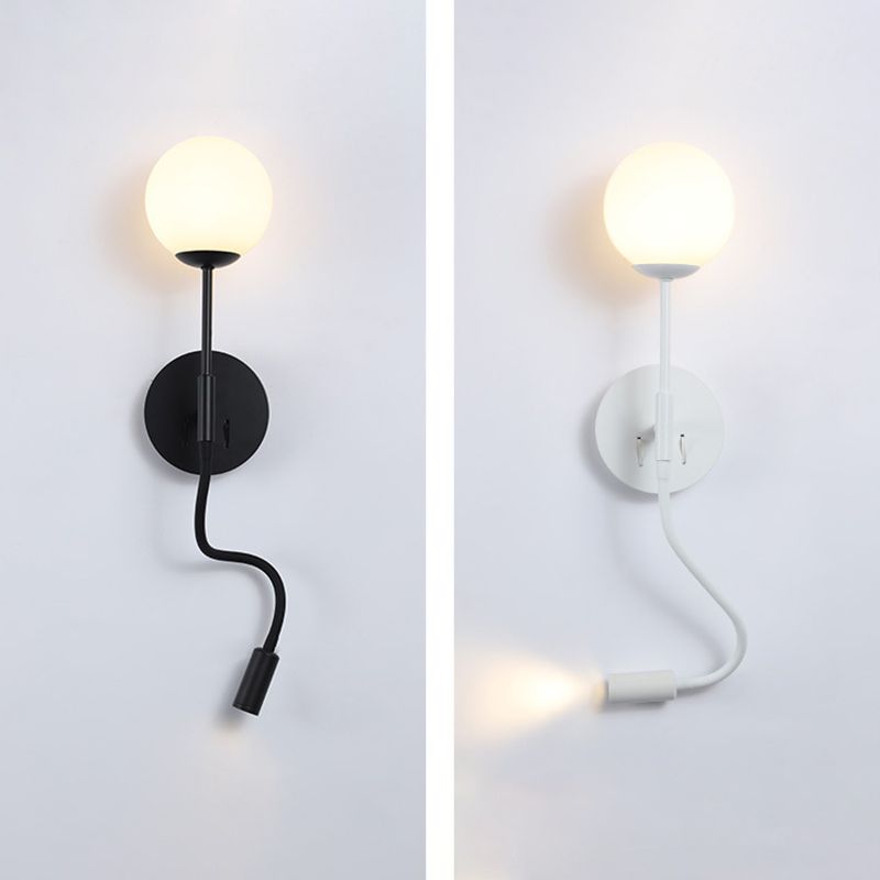 Sphere Shape Glass Sconce Light Modern Style Wall Sconce Light for Living Room