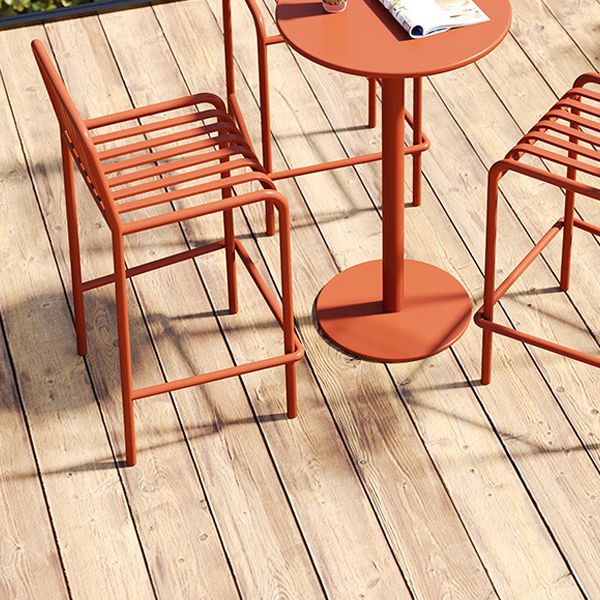 1/3/4 Pieces Industrial Round Bar Table Set Pub Table with Metal Pedestal