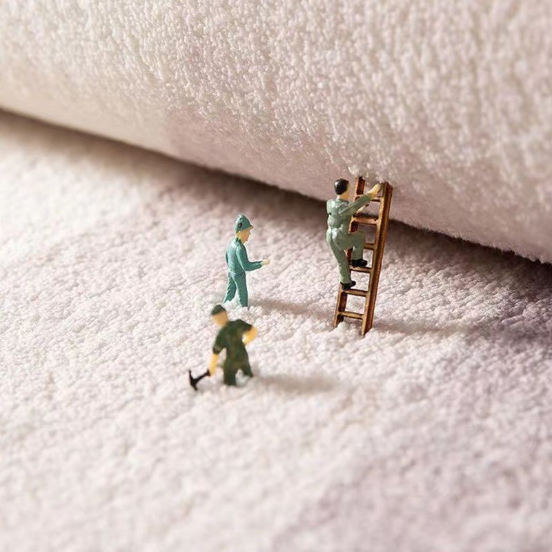 Funky Novelty Shape Rug Trendy Contrast Panel Polyester Rug Anti-Slip Carpet for Home Decor