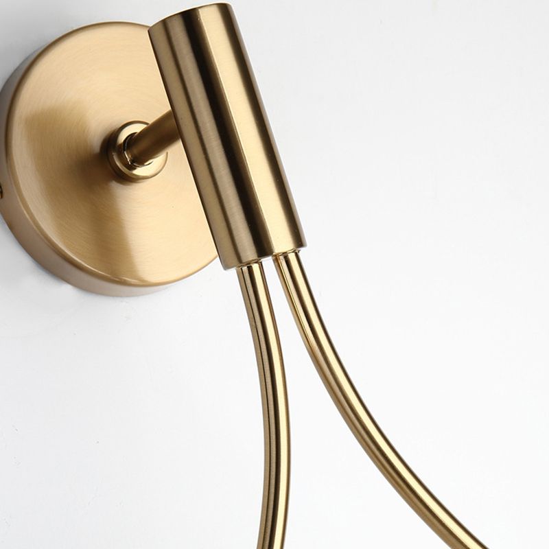 Moderner Stil Globe Wall Lampe Kit Glas 1 Leichte Wohnzimmerleuchten in Gold