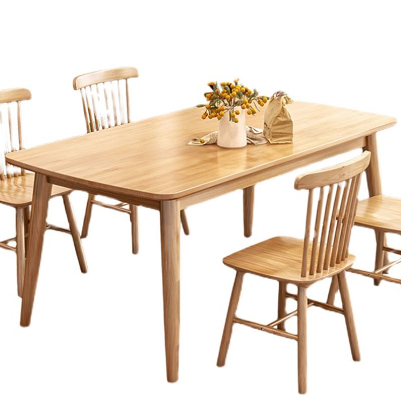 Moderne stijl rechthoek houten keuken eettafel rubberwood tafel met 4 poten
