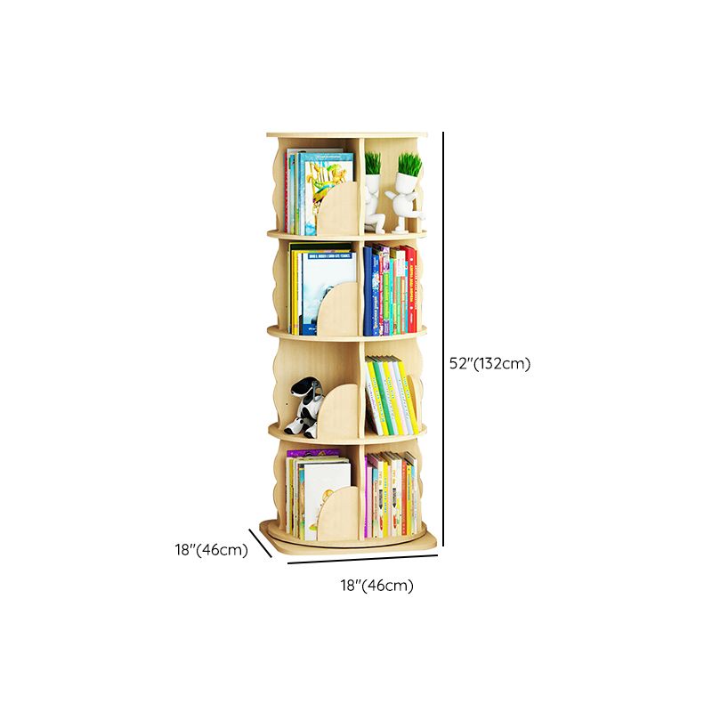 Standard Wooden Bookcase Contemporary Closed Back Bookshelf with Shelves