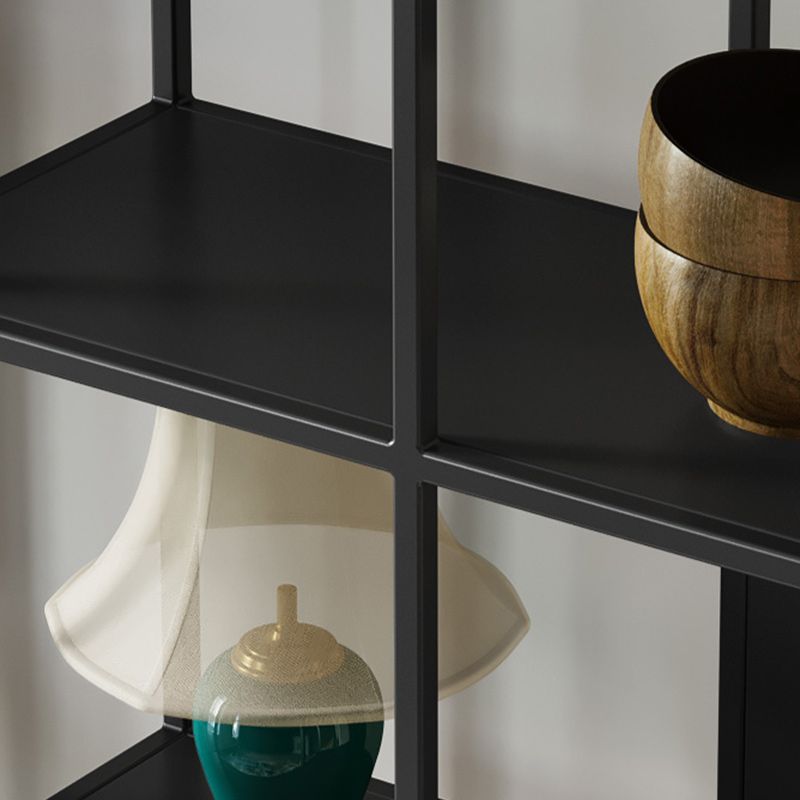 5-Shelf Modern Metal Bookshelf Etagere Open Shelf Bookcase in Burnish