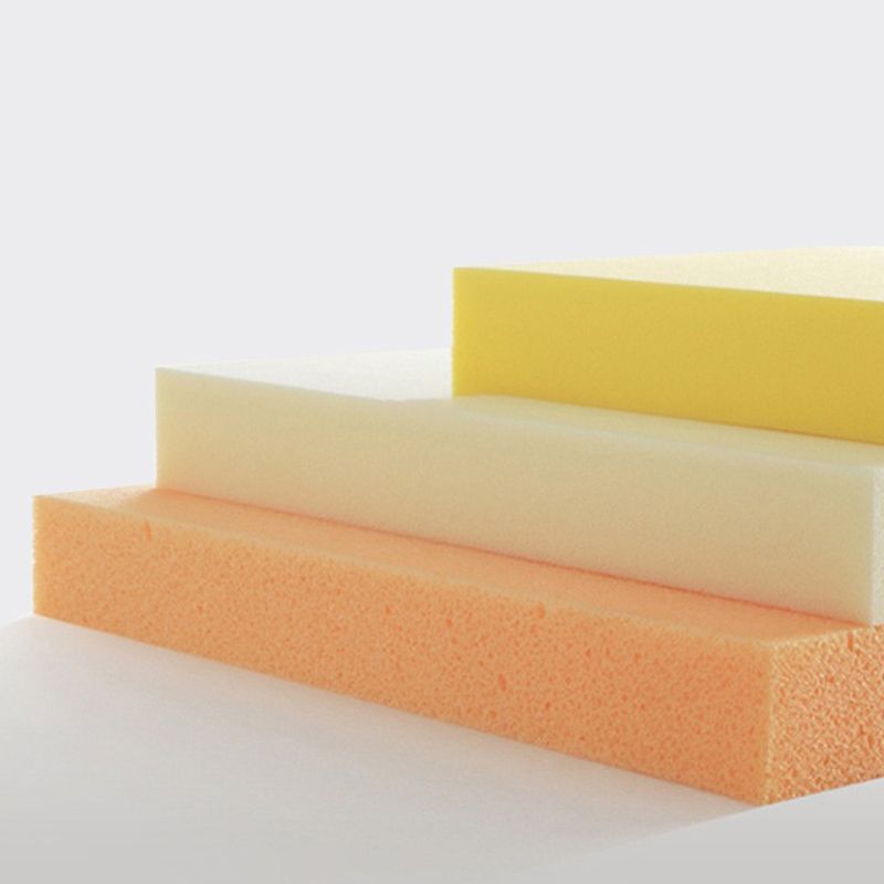 Contemporary Pouf Ottoman Faux Leather Upholstered Solid Color Ottoman