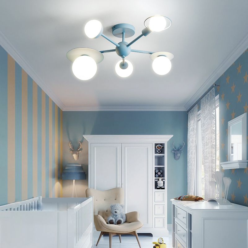 Contemporary Sputnik Ceiling Light Flush Mount Lighting for Living Room