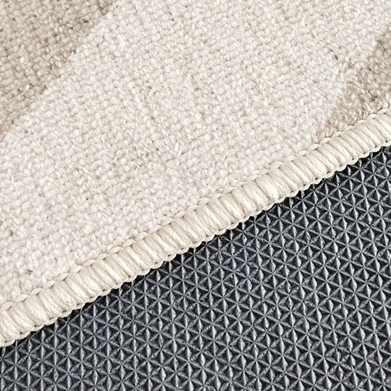 Grey Modern Rug Polyester Circle Rug Non-Slip Backing Rug for Home Decoration