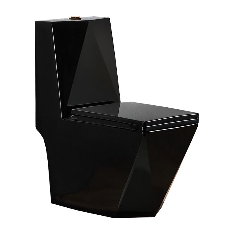 Modern Siphon Jet Toilet Bowl Floor Mount Flush Toilet with Seat