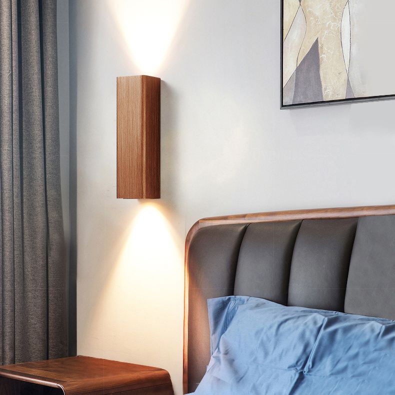 Rectangle Wall Lighting Fixtures Modern Style Aluminum 2-Lights Wall Mount Lamp