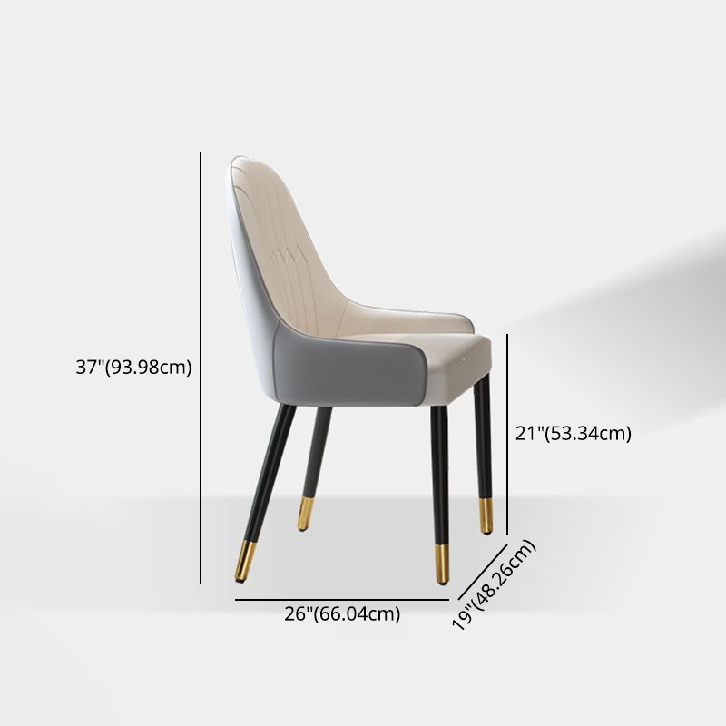 Modern Style Sintered Stone Dining Table with White Table and Gold Trestle Base for Home Use