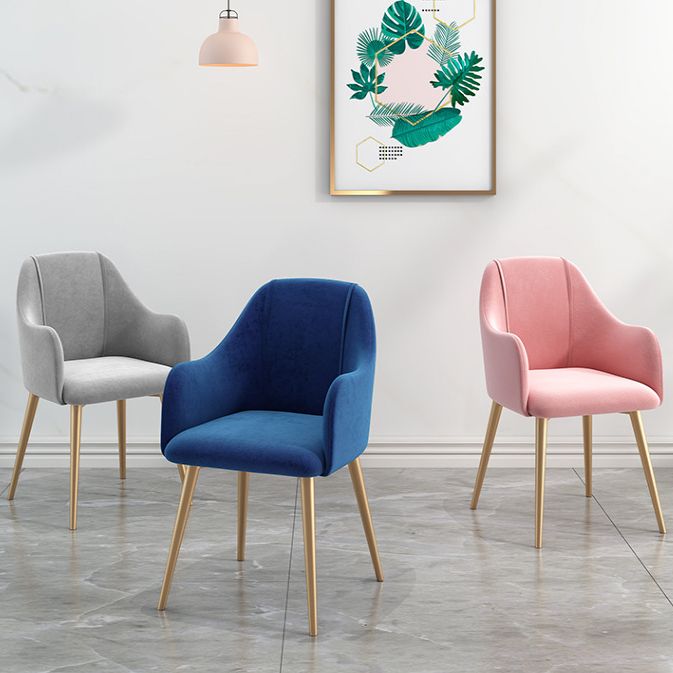 Chaise de salle à manger en métal de style scandinave, chaise à oreilles décontractée pour café