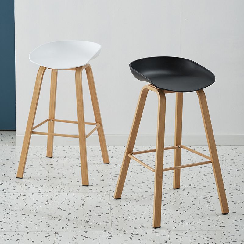 Metal Contemporary Dining Kitchen Room Armless Stool Low Back Bar Stool