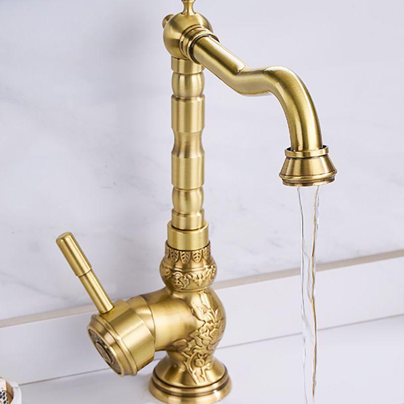 Traditional Kitchen Faucet Brass High Arc Gold Standard Kitchen Faucets Single Handle