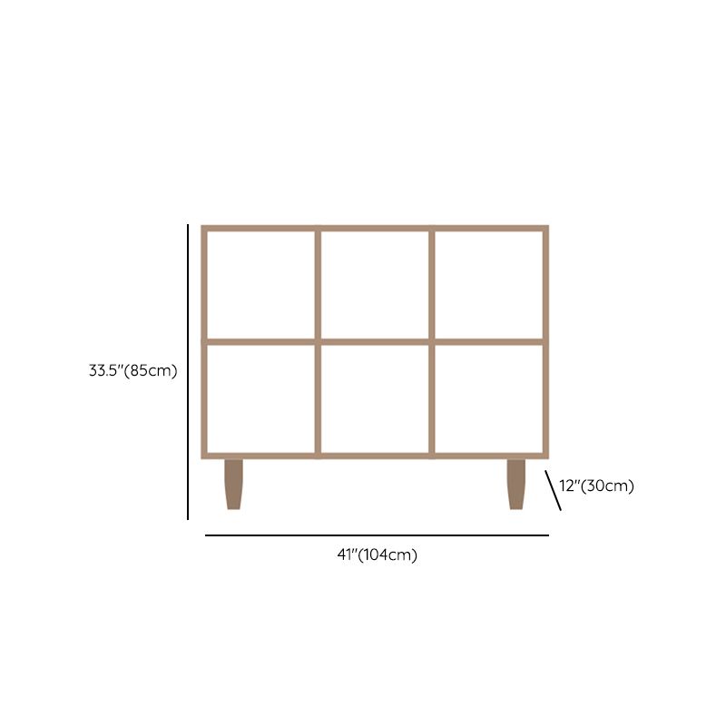 Contemporary Wooden Bookcase Standard Natural Bookshelf with Shelves