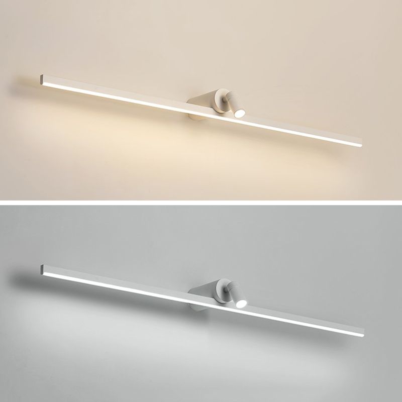 Metal Linear Vanity Lighting Simplicity LED Wall Sconce with Spotlight for Bathroom