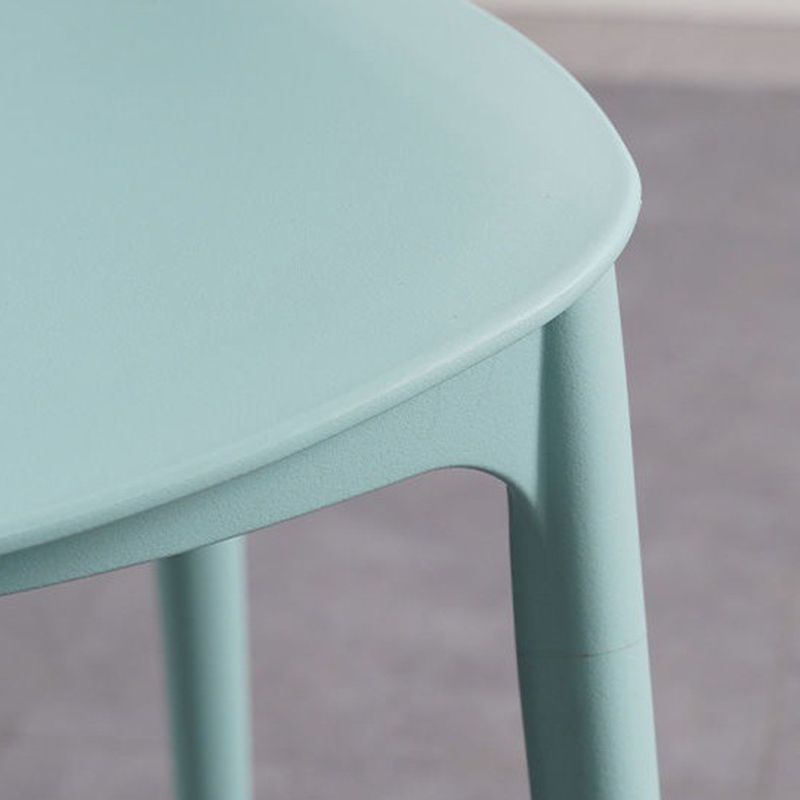 Home Plastic Side Chair Dining Room Open Back Armless Chairs