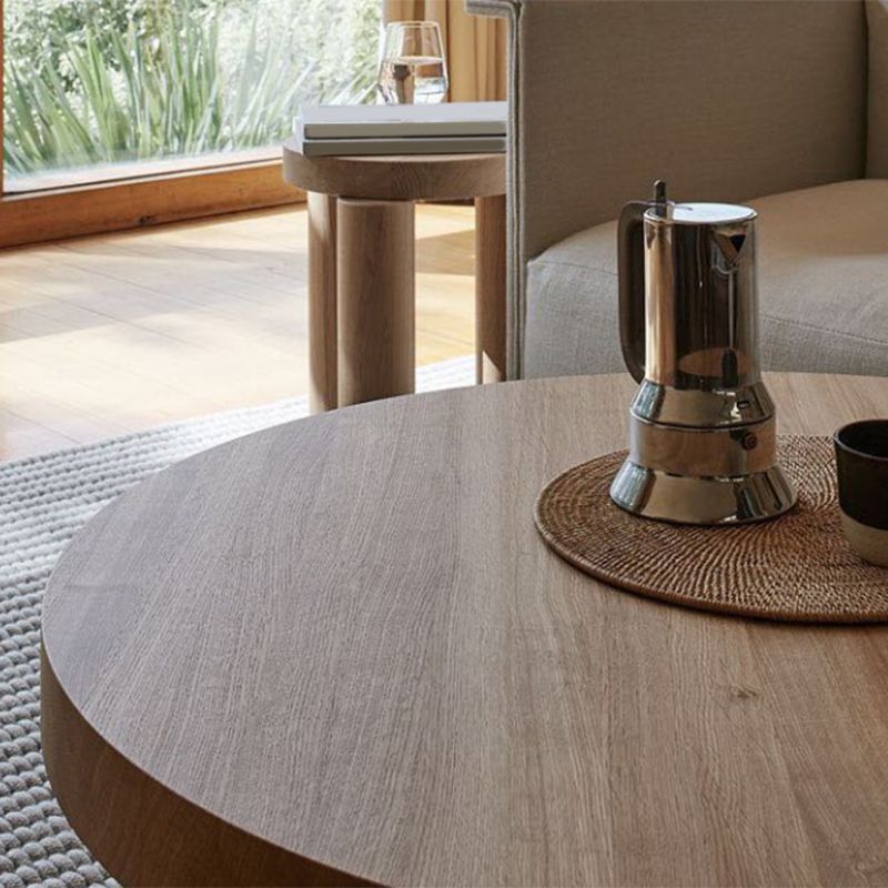 Scandinavian Wooden Round Coffee Cocktail Table 3 Legs Coffee Table