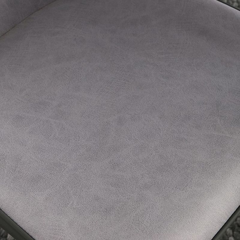 Faux Leather Side Chair Contemporary Wingback Armless Indoor Chair