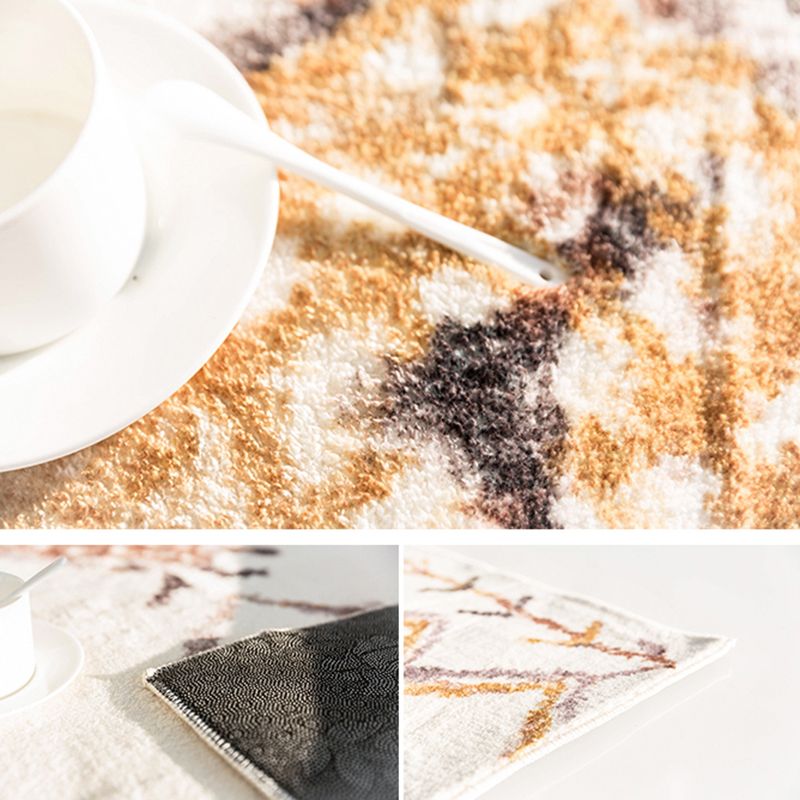 Witte toon woonkamer tapijt retro tribale totem afdruksgebied vloerkleed polyester met niet-slip achterste tapijt