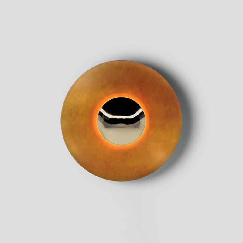 Luz de lámpara contemporánea de aro metal 1 luz LED MALED MALED MALED