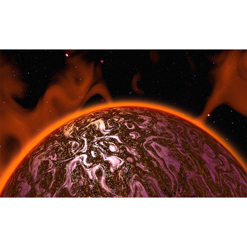 Planet Wall Mural Sci-Fi Style Home Decor Mildew Resistant for Sitting Room
