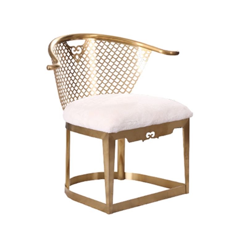 Modern Simple Arm Chair Upholstered Wingback Guest Chair for Dining Room