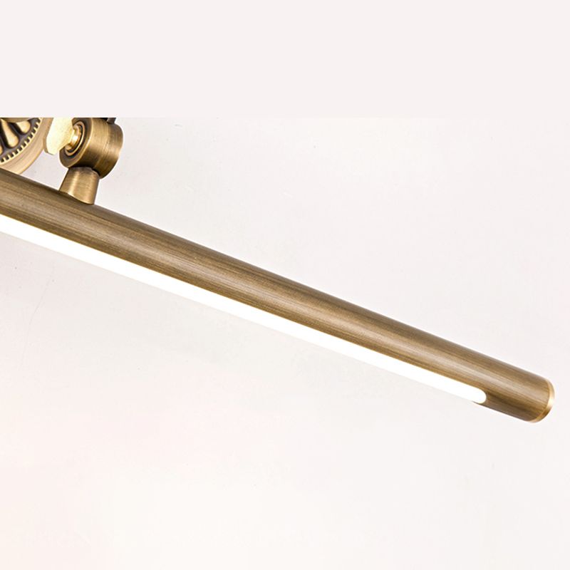 Mid-secolo stile di lusso a parete lineare a parete vanity set di illuminazione da vanità rame per bagno