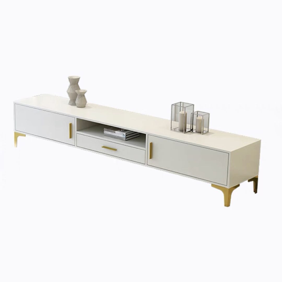 Luxury Wooden TV Console Home Rectangle TV Cabinet with Splayed Legs
