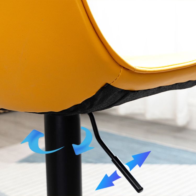 Contemporary Style Bar-stool Adjustable Counter Bar Stool with Metal Legs for Home