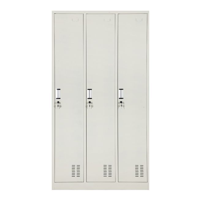 Gray Hinged Wardrobe Closet Contemporary Steel Wardrobe Cabinet