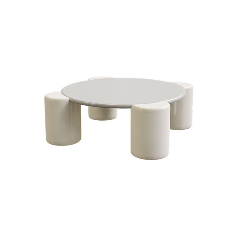 Modern Round Solid Wood Coffee Table with 4 Legs Coffee Or End Table