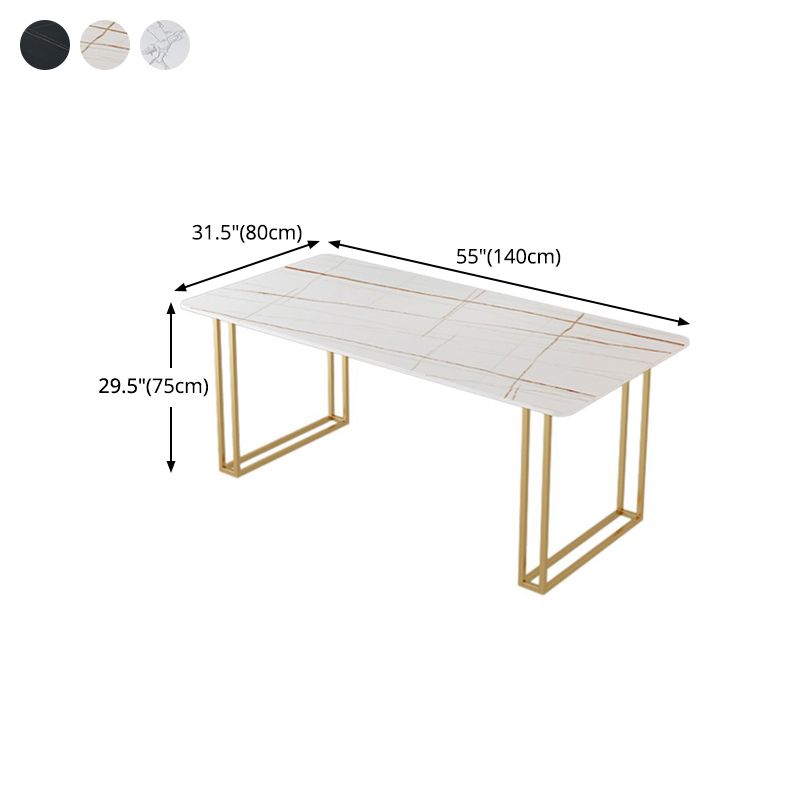 Mesa de comedor con pedestal doble, muebles rectangulares de lujo tradicionales