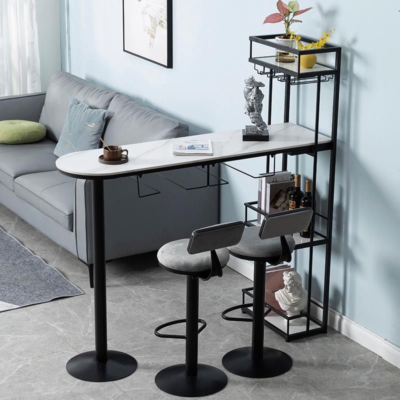 Indoor Modern Style Bar Table 42-inch Height Stone Top Bistro Table