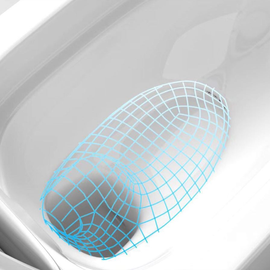 Modern Skirted Flush Toilet Ceramic Elong Floor Mount One-Piece Toilet