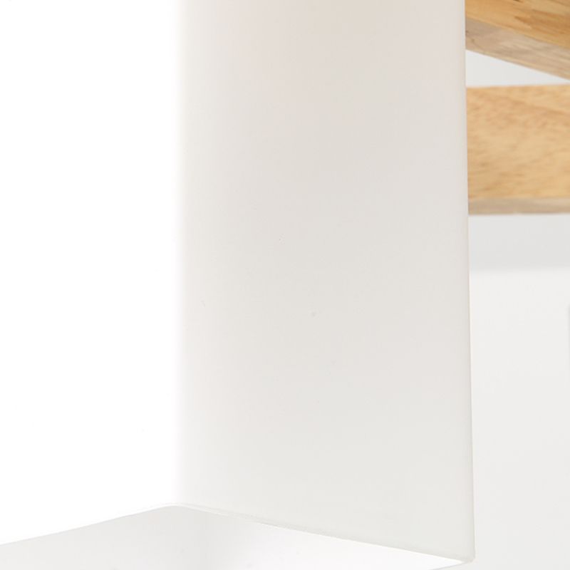Plafonnier Semi-encastré géométrique en verre, plafonnier en bois de Style concis moderne pour salon