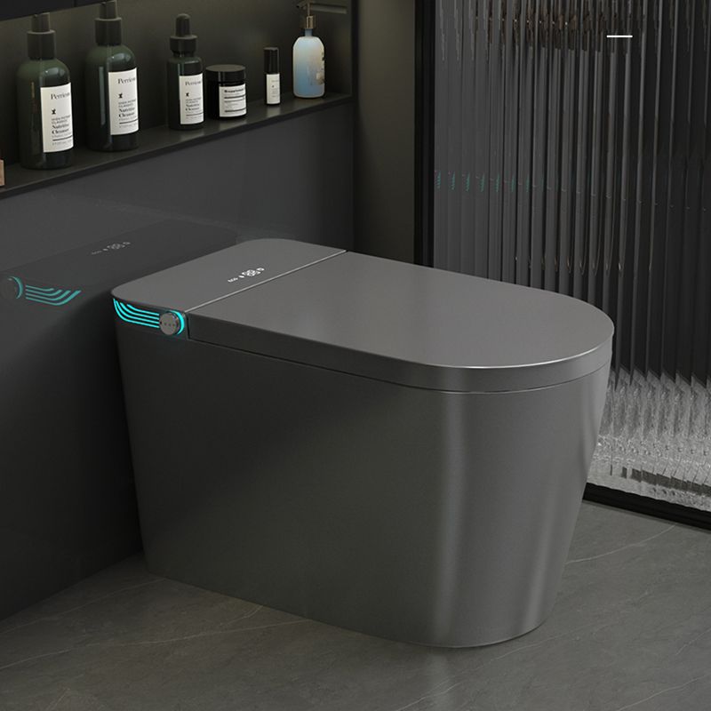 Modern Floor Mounted Flush Toilet Siphon Jet Urine Toilet with Heated Seat for Washroom
