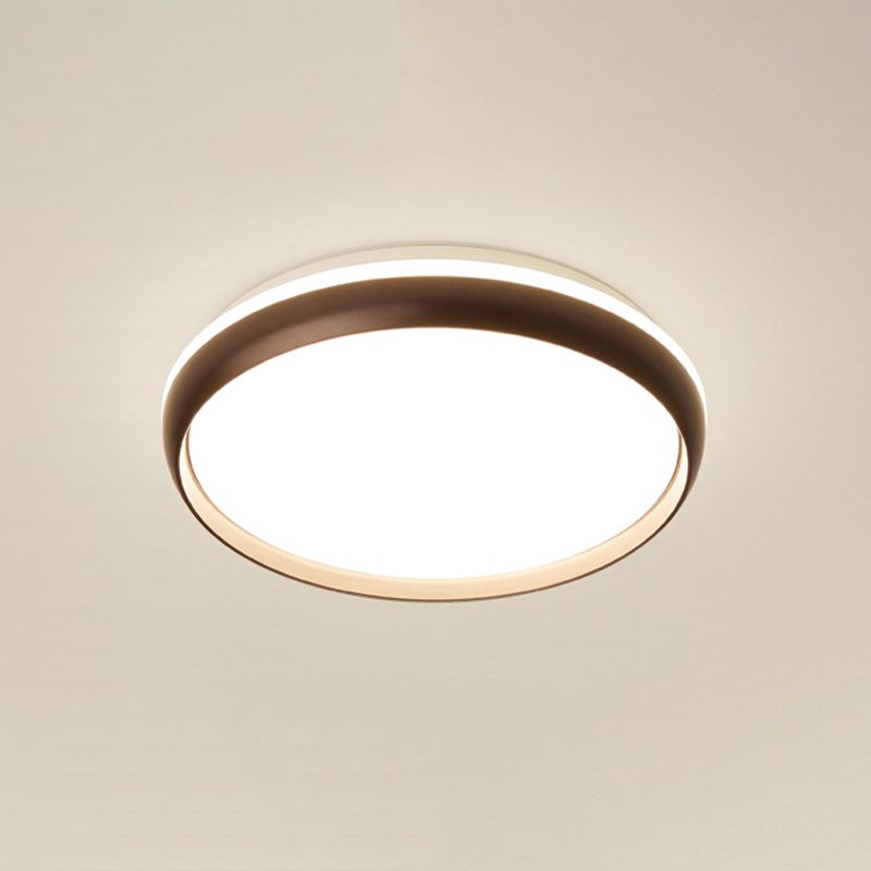 LED Living Room Flush Lighting Minimalist Black / Gold / Silver Flushmount con Circular Acrilico Shade