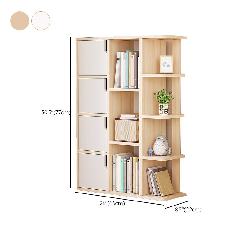 Minimalistic Rectangle Storage Cabinet with Wooden Knobs Doors