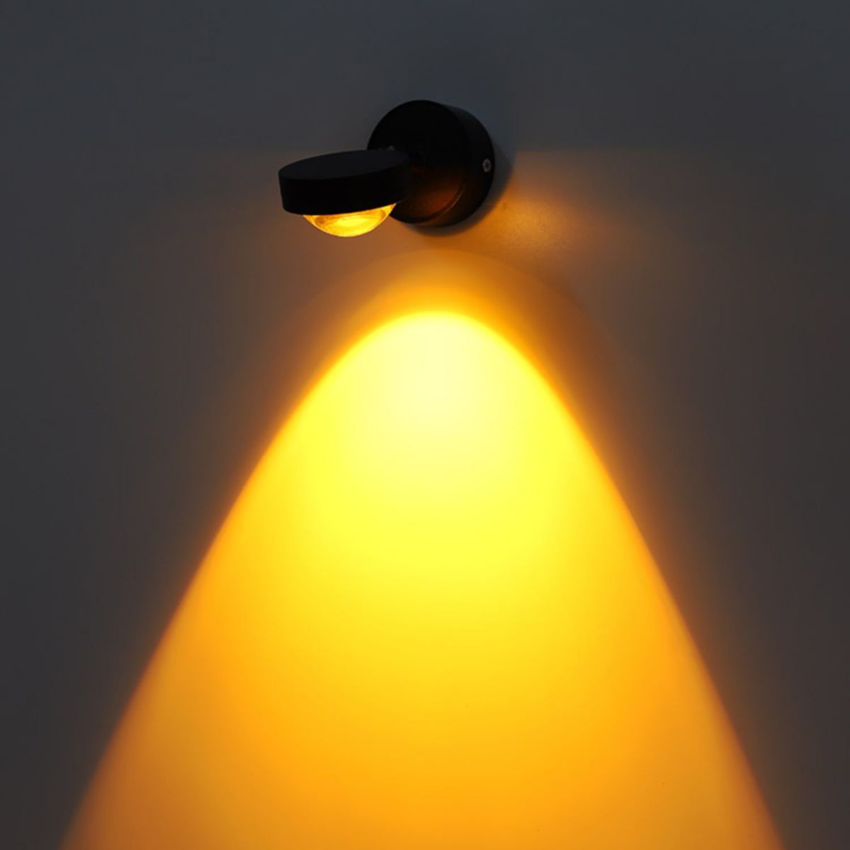 Black Sunset Projector Wall Lamp Decorative LED Metal Sconce Light with Swivel