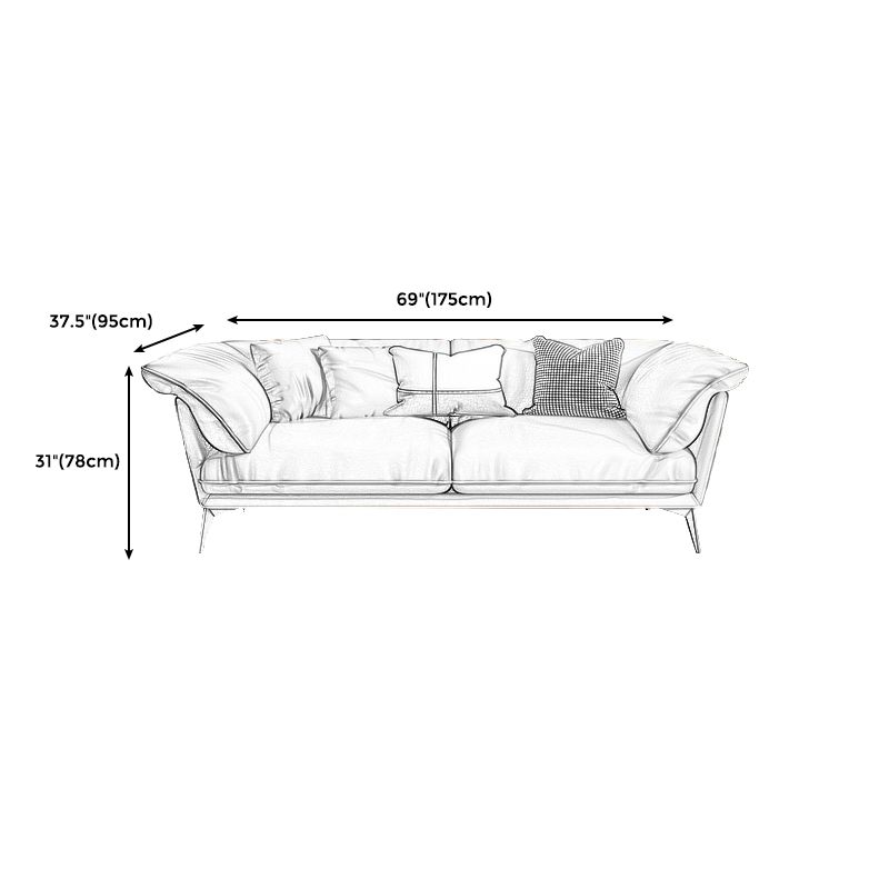 30.71" H Modern Pillow Top Arm Sofa with Cushion Back for Living Room, Apartment