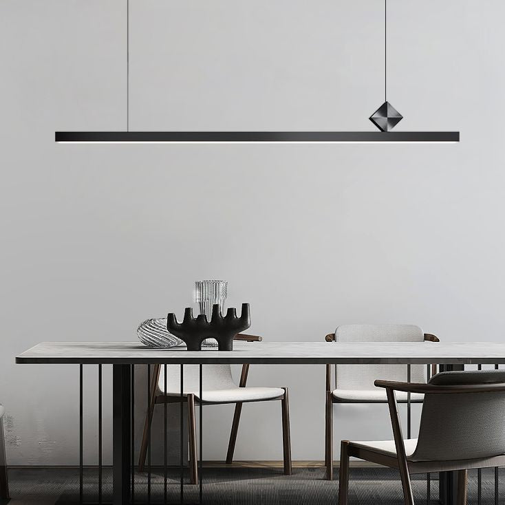 Luci del lampadario a LED LED LINEAR BLACI LAMIO DI METTAGLIE MODERNA MODERNA PER LAMA PASSAGGIO