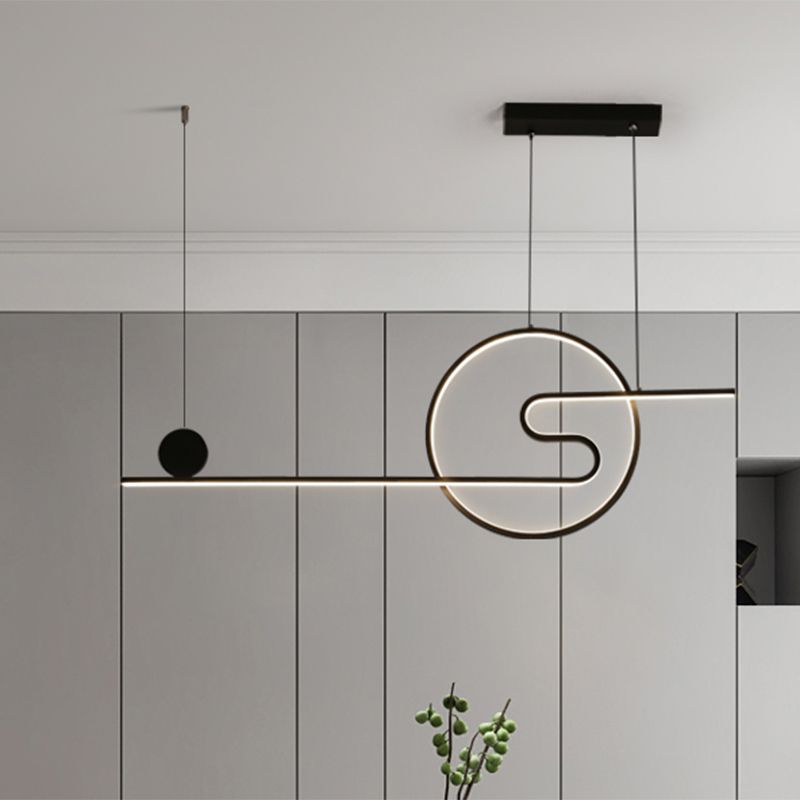 Sole e nuvola Design a pendente Minimal Acrilic Sala da pranzo LED LED LED Light in luce calda/bianca, bianco/nero/oro